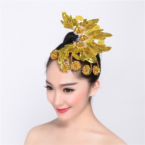 Women's modern flamenco jazz dance hair accessories headdress hair clip