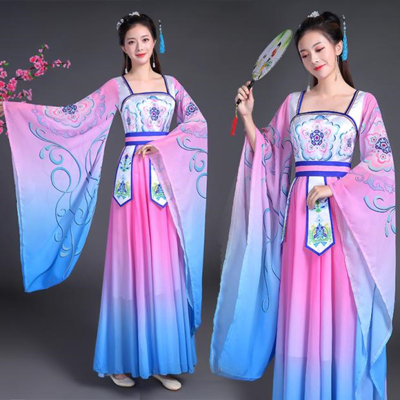 Women\'s children hanfu chinese folk dance dress China ancient ...