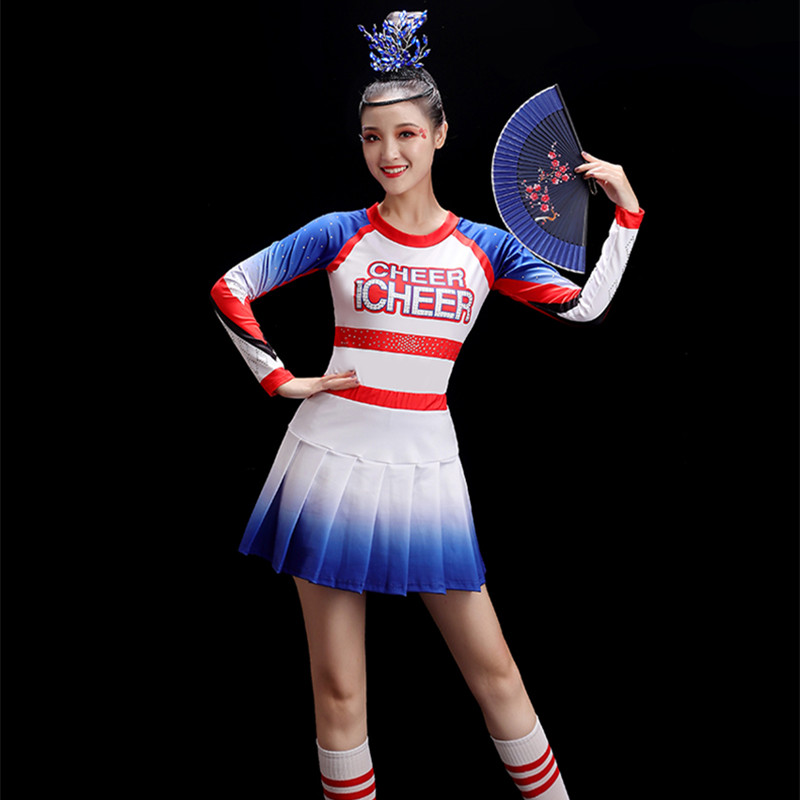 Girls Cheerleading Sleeveless Sports Dress Cheer Uniform Performance  Costumes