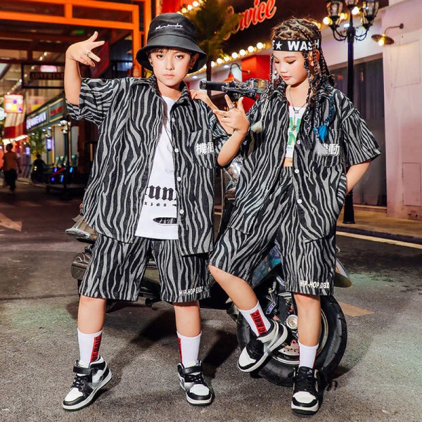 Children's Boy girls jazz street dance hip-hop suits rapper boys girls