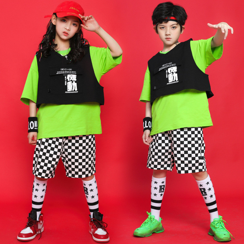 Children's jazz hip-hop street dance costumes girls boys gogo dancers ...