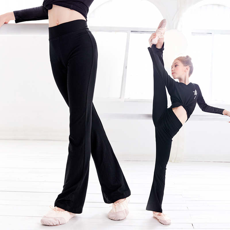 Kids Girls Boys Classic Boot Cut Jazz Pants Spandex Gymnstics Dance Yoga  Pants