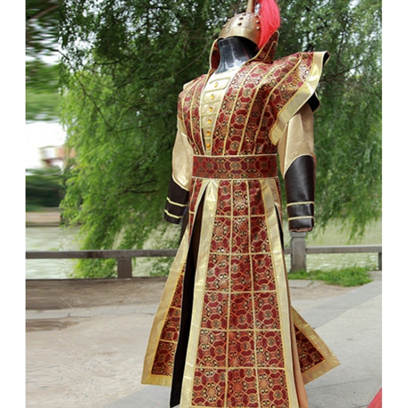 Traditional Chinese Ancient Warrior Costumes Clothes Complete Set for Men
