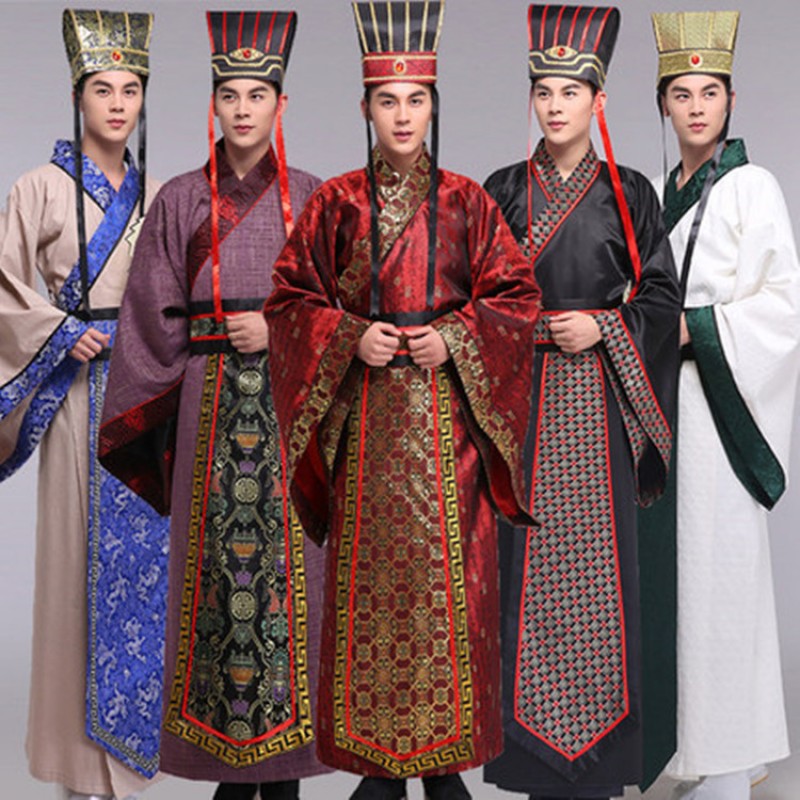 Chinese Ancient Traditional Costumes For Mens Male Hanfu Dynasty Emperor Drama Cosplay Stage