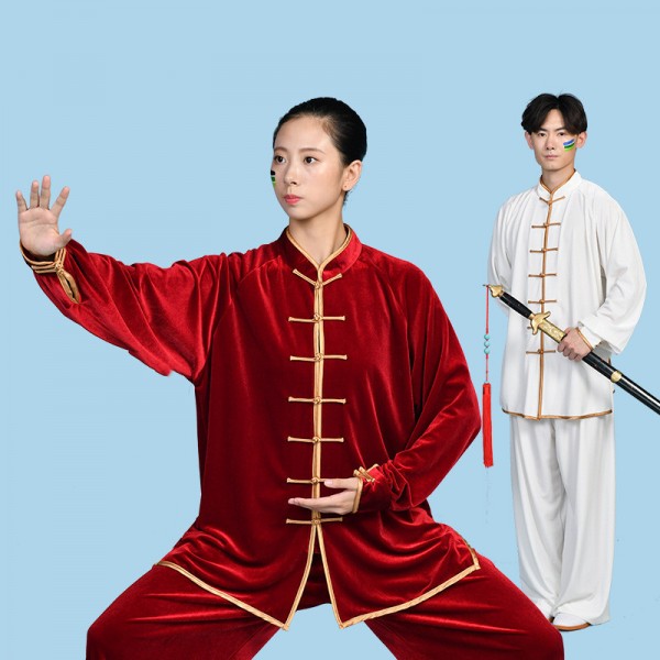 Tai Chi Suit for Mens Womens - Training Clothing Kung Fu Clothing Wushu Suit  Qi Gong Clothing Martial Arts Wing Chun Clothing Yoga Clothes,Yellow-M  (Pink XL) : : Clothing, Shoes & Accessories