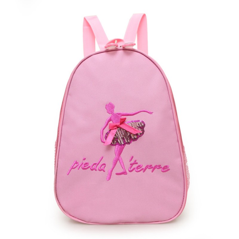 Girls children modern dance ballet latin dance backpack pink colored ...