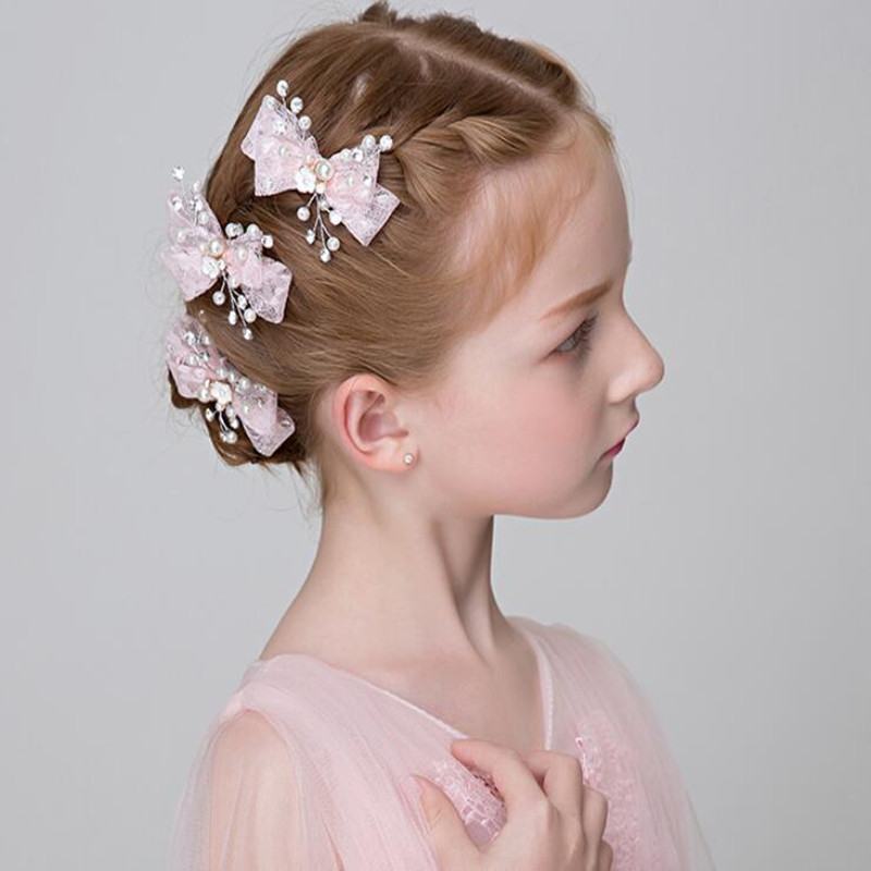 Amazon.com : PRDGIRL Flower Girl Hair Accessory Pearls White Floral Cute  Elegant Hair Pin for Bridesmaid Wedding Dress Shows Children' Day Party :  Beauty & Personal Care