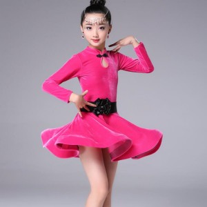 Latin dance dresses for girls kids children stage performance ...