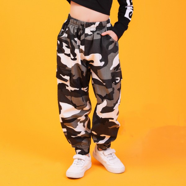 Kids Girls Tracksuit Crop Hoodie Top with Trousers Sets for Hip Hop Street  Dance | eBay