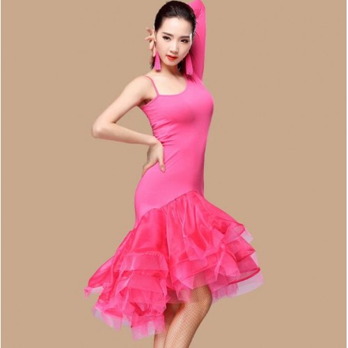 Lady Square Dance Clothing Plus Size Women New Latin Dance Dress Sequins  Rumba Samba Dance Suit Dance Dress Women Dress B-4309 - AliExpress