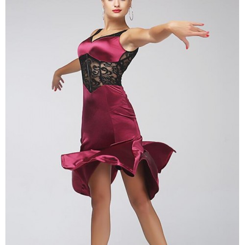 Latin Dance Dress Sexy Silky Velvet franjas roupas danskleding Dancing  Shirts Tanzrock Latein Samba vestido baile latino mujer