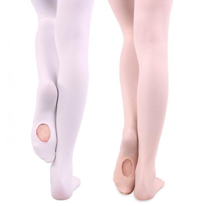 Children Girls Kids Soft Microfiber Ballet Dance Panty Hose Leggings  Convertible Dance Ballet Tights With Hole pants- Material : spandexContent  : Only One p