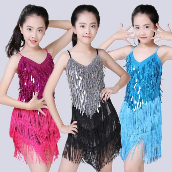 Girls wine velvet Latin dance dresses stage performance latin dance  costumes long-sleeved Latin pants practice clothes Performing costume girls