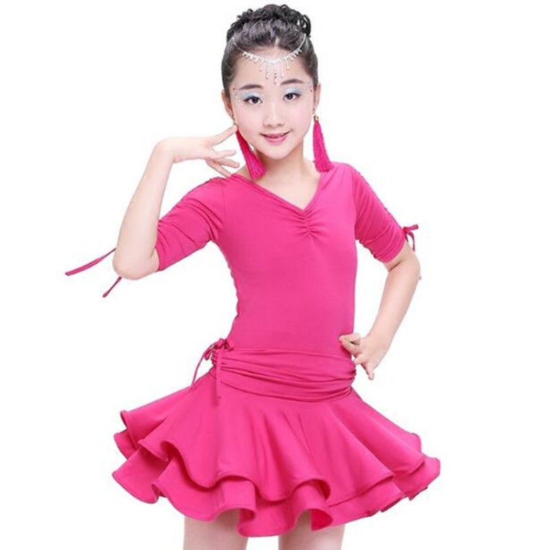 Girls latin dresses school stage performance competition salsa chacha ...