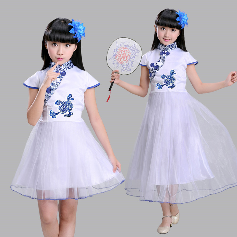Kids Girls Chinese Traditional Hanfu Princess Dress Folk Dance Dress  Costume Red | eBay