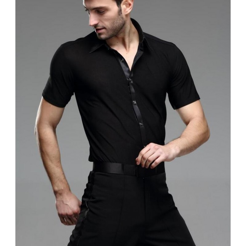 Short sleeves male adult Latin dance 