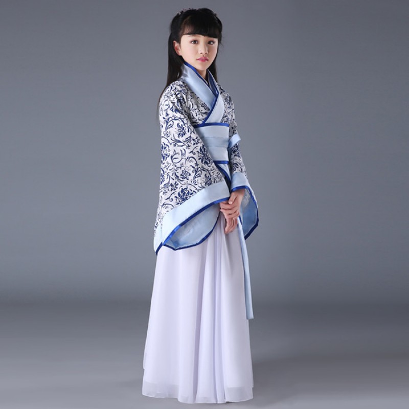 Chinese ancient traditional hanfu costumes girls hanfu child clothing ...