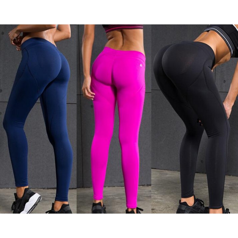 shandylan Solid Color Yoga Pants Fast Dry High Waist Leggings Women Fitness  Tights Sport Running Pants Summer Gym Clothing