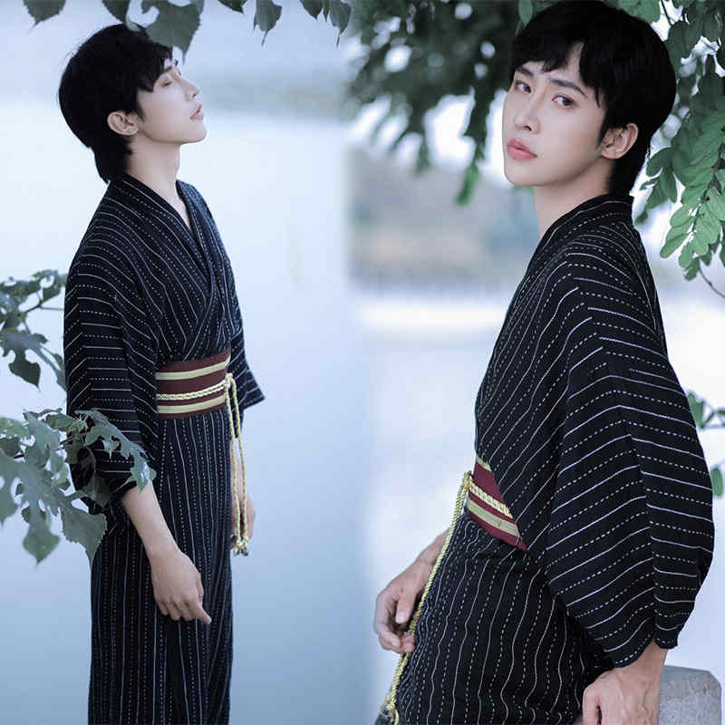 Japanese Traditional Style Kimono for Man Casual Printing Yukata
