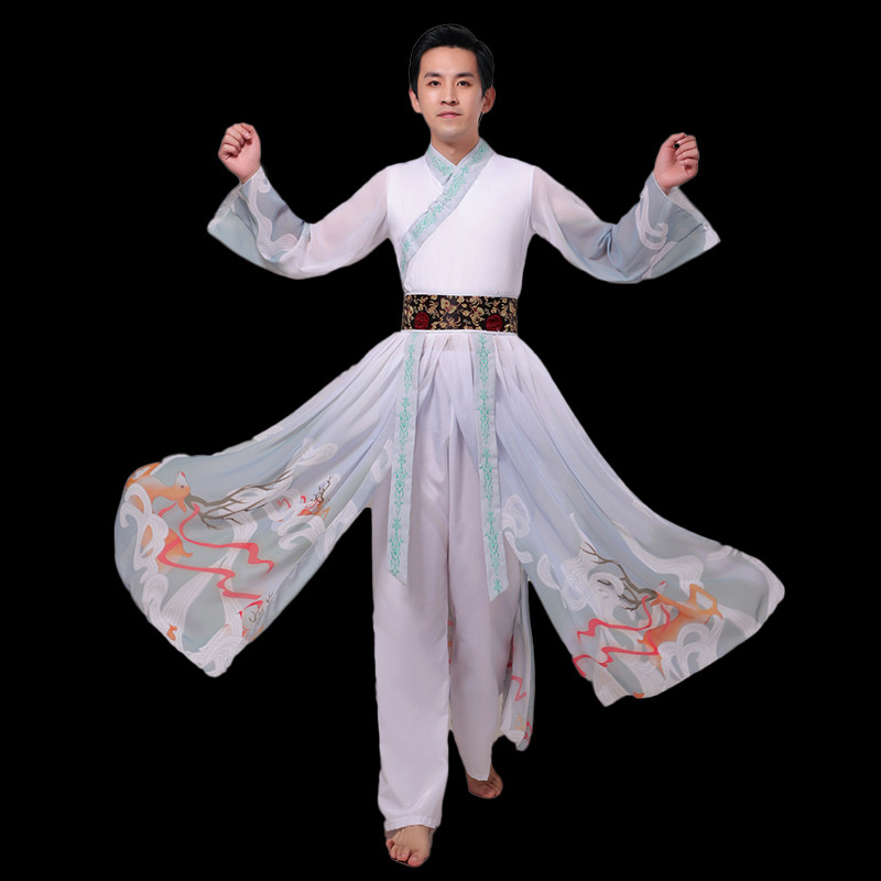 Men chinese hanfu ancient traditional han tang prince warrior sowordsman  film drama cosplay robe for male