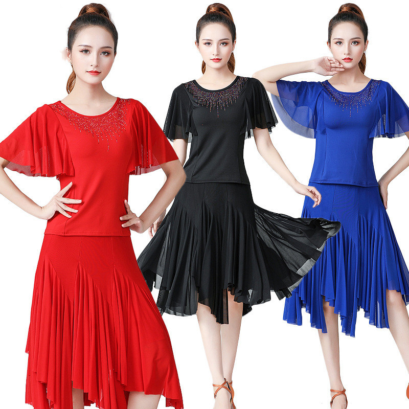 Latin dance clothes skirt practice clothes cha cha dance clothes female  square dance clothes new sui