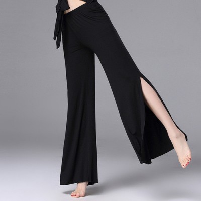 Ruffled High Waist Latin Dance Dance Pants For Women Wide Leg Ballroom  Competition Practice Clothes Style 5469 From Hollywany, $42.47