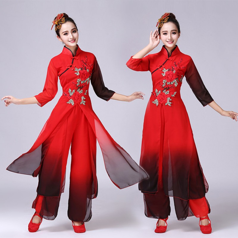 red and black traditional dresses