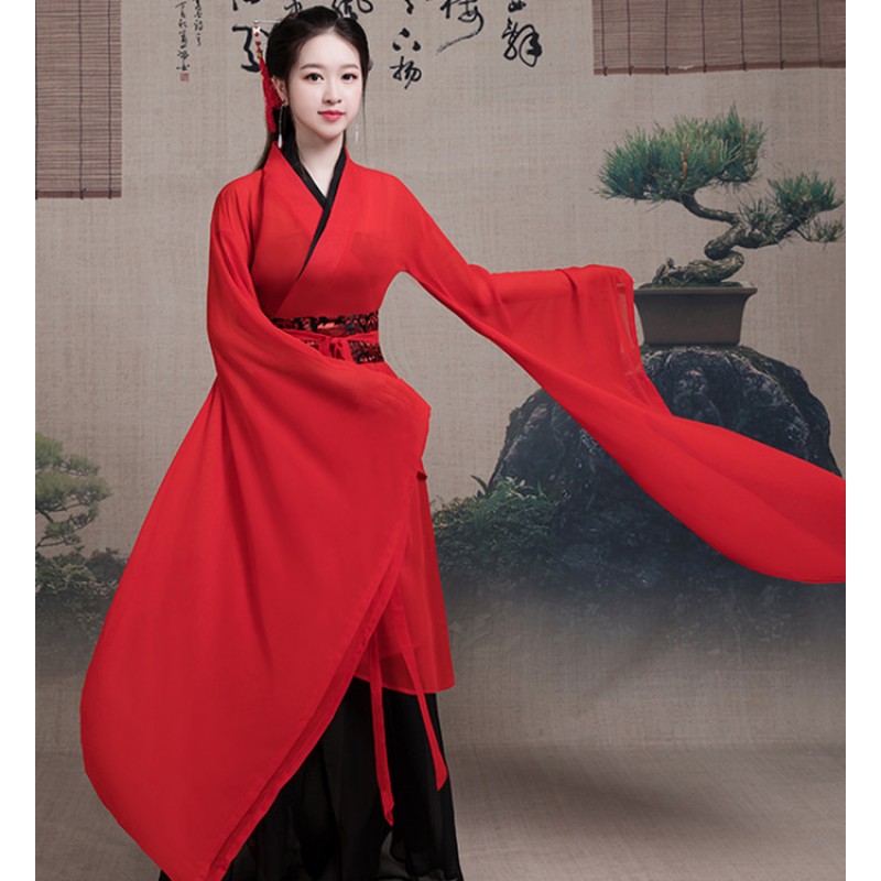 Black with red Chinese traditional Classical dance costume female